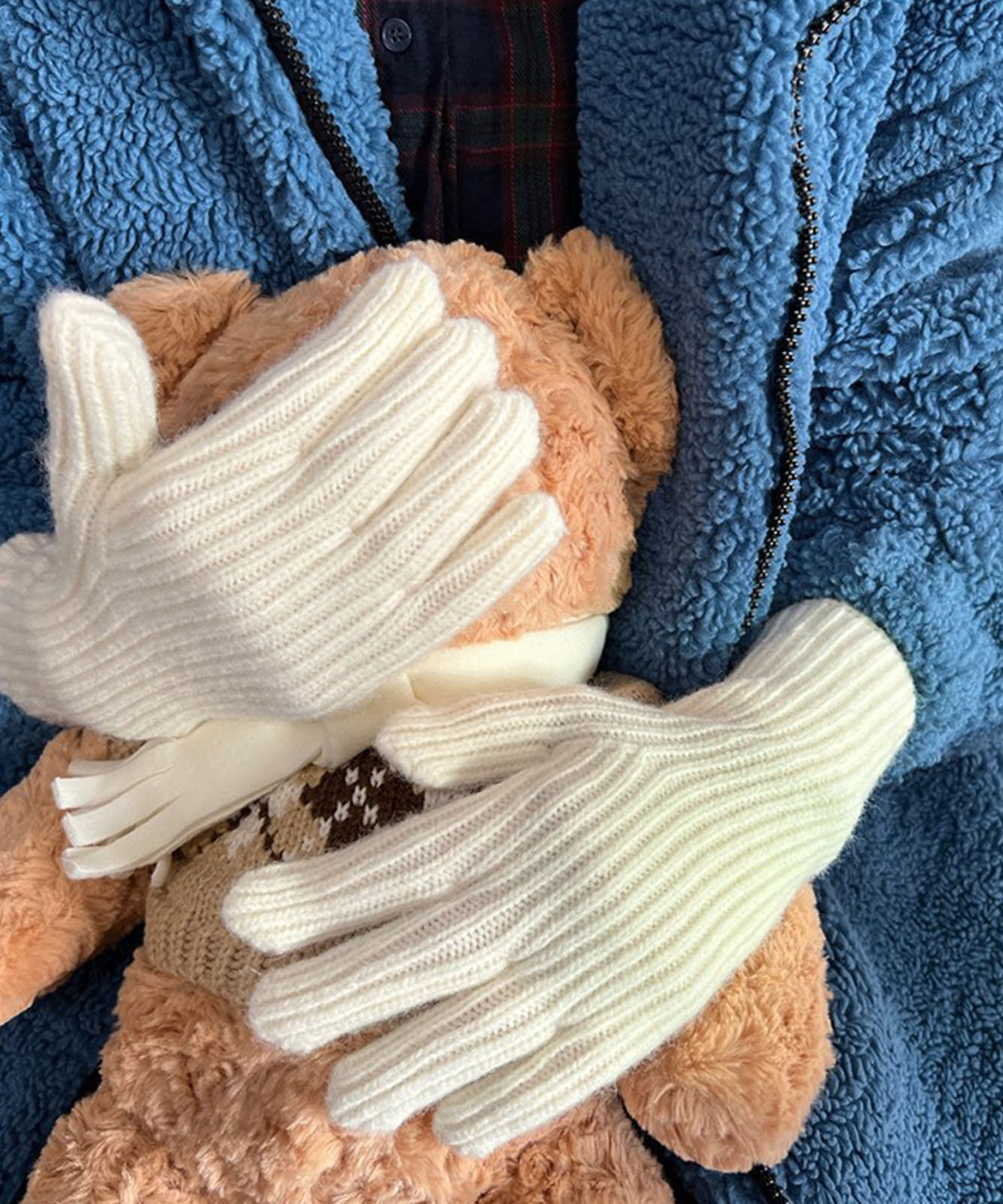 DEVICE select 【スマホ対応】 リブ ニット ホールタッチ シンプル 無地 手袋 メンズ レディース 秋服 冬服