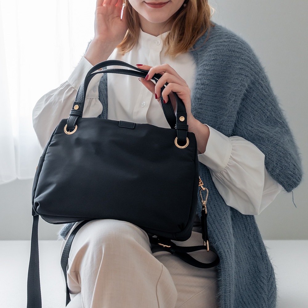 【 Rename 】 高密度ナイロン 2way トートバッグ ショルダーバッグ 通勤バッグ レディース おしゃれ 上品 フォーマル RTN23049