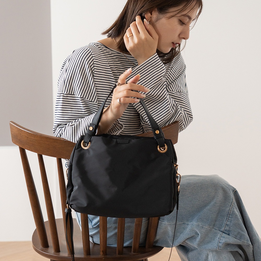 【 Rename 】 高密度ナイロン 2way トートバッグ ショルダーバッグ 通勤バッグ レディース おしゃれ 上品 フォーマル RTN23049