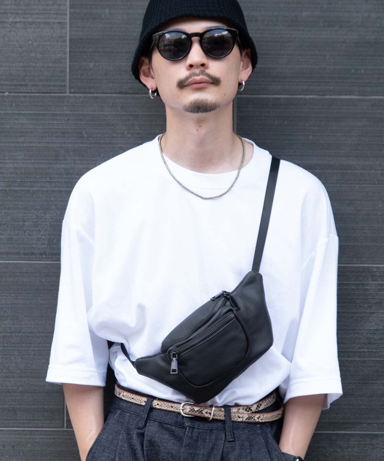 Rename 本革 ミニ ウエストバッグ