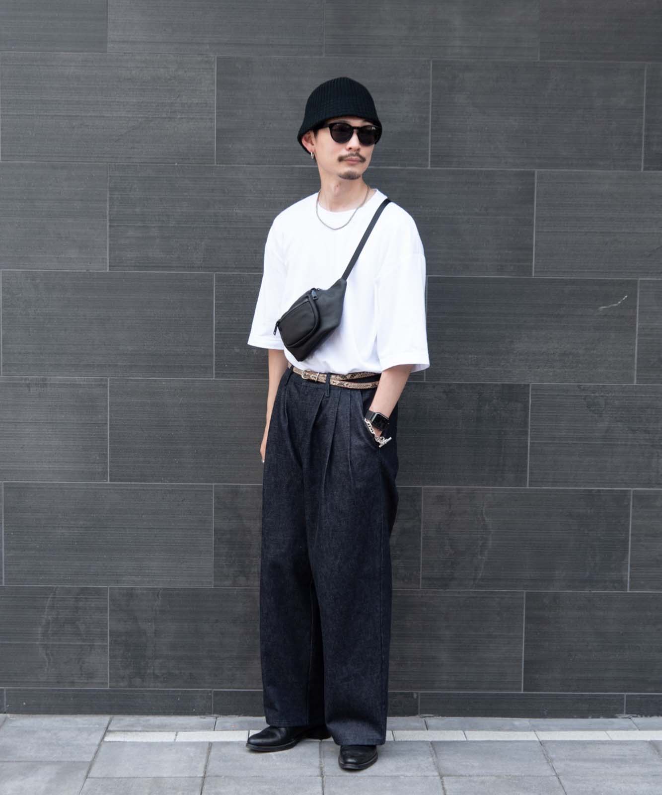 Rename 本革 ミニ ウエストバッグ