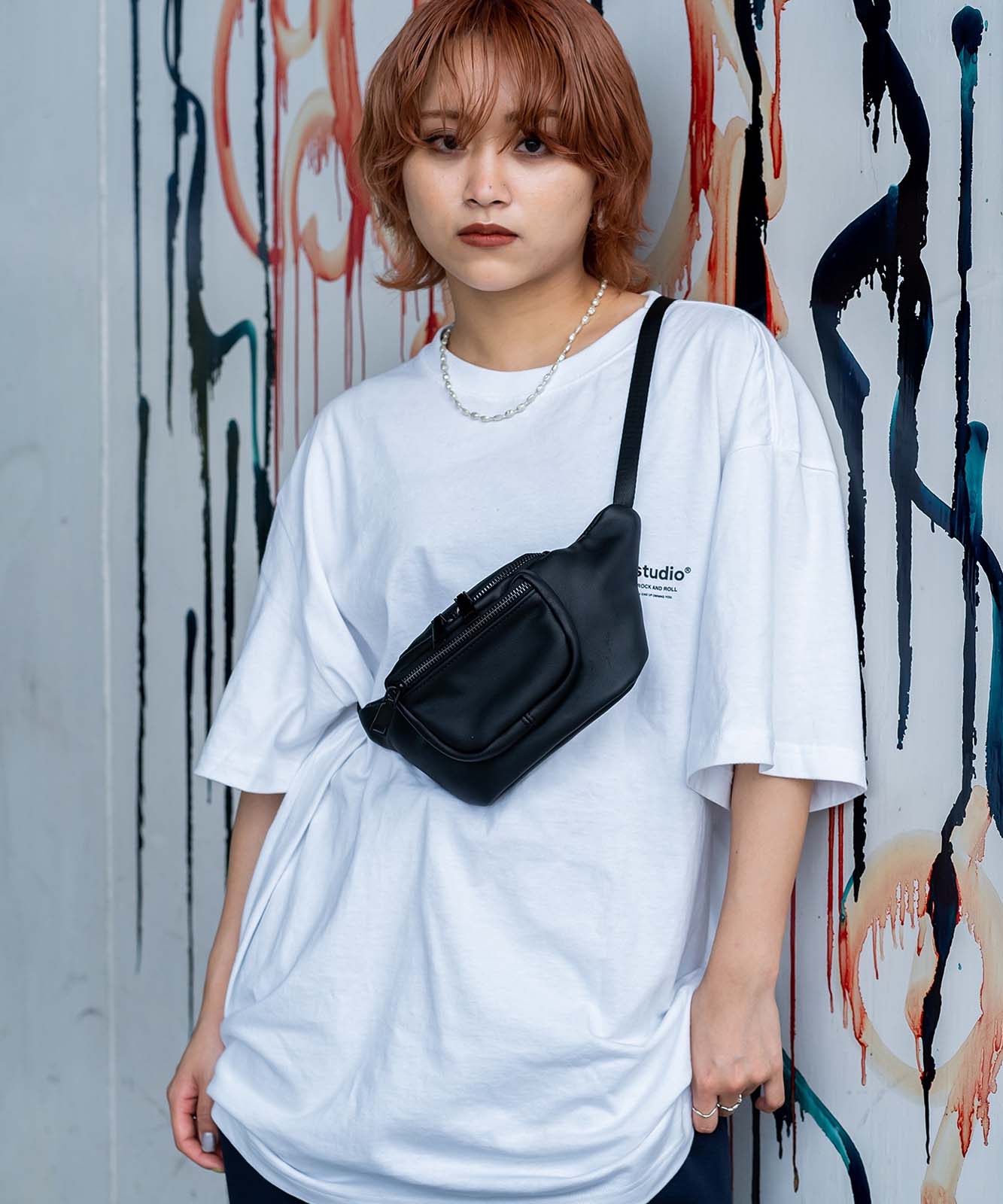 Rename 本革 ミニ ウエストバッグ