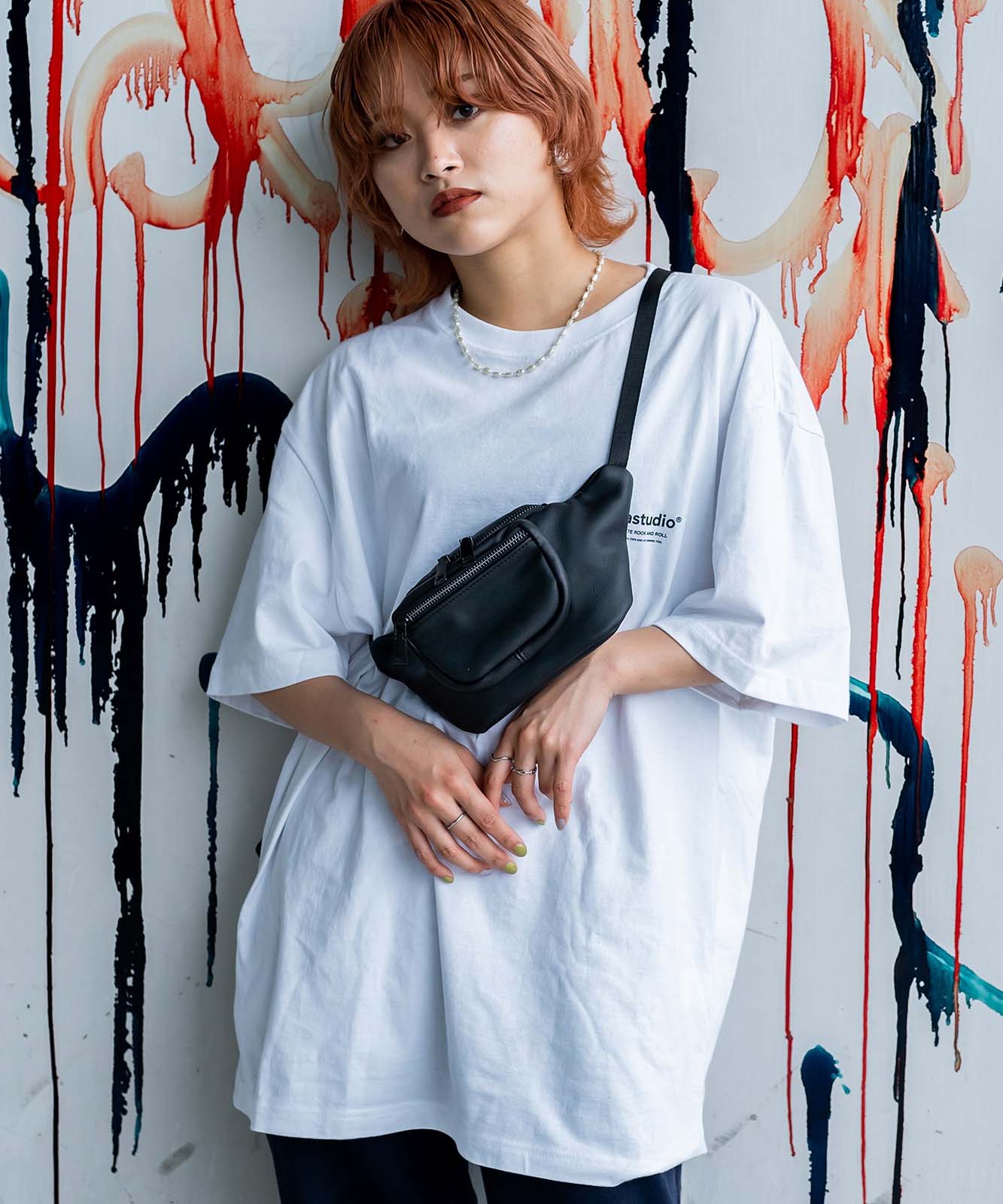 Rename 本革 ミニ ウエストバッグ