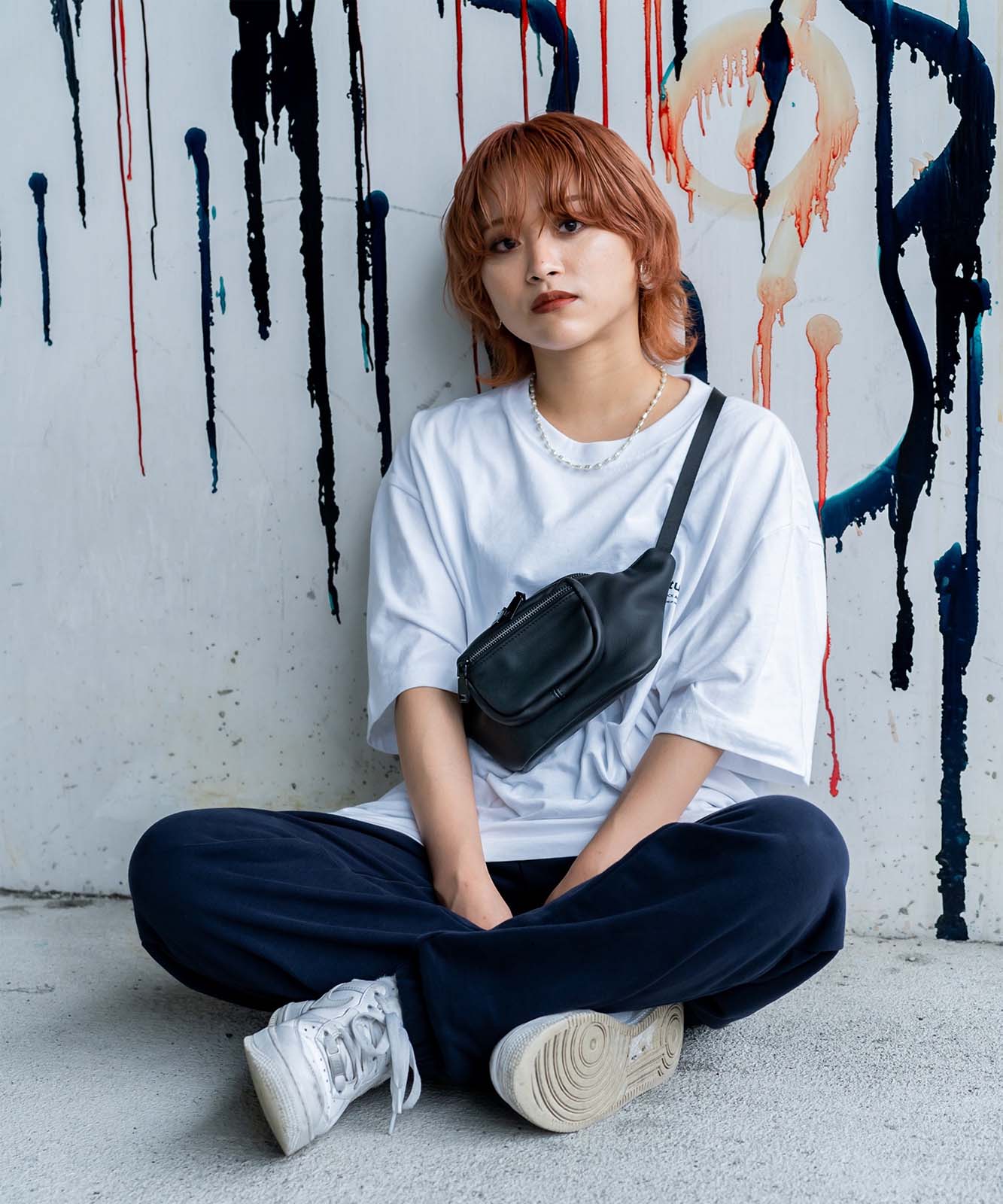 Rename 本革 ミニ ウエストバッグ