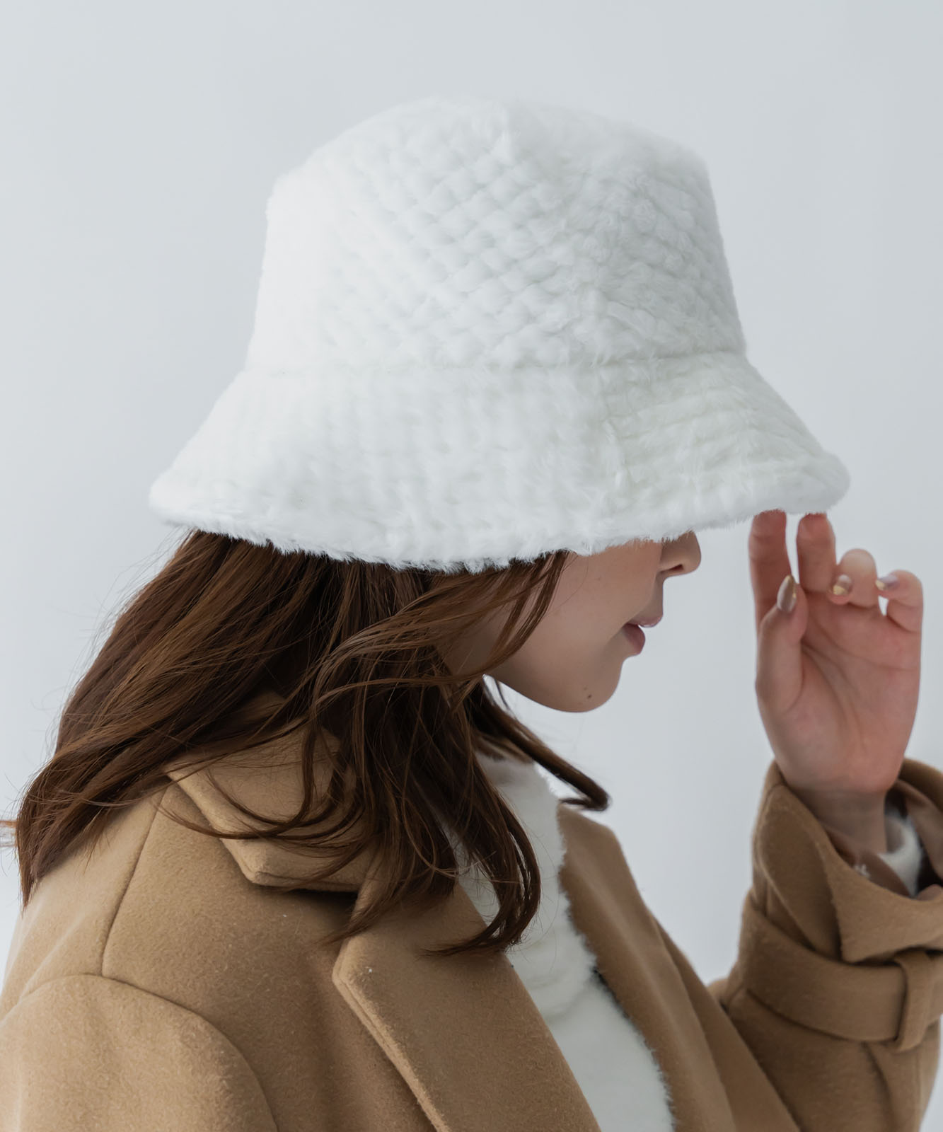 DEVICE select もこもこ ファー ボリューム バケットハット メンズ レディース 秋服 冬服