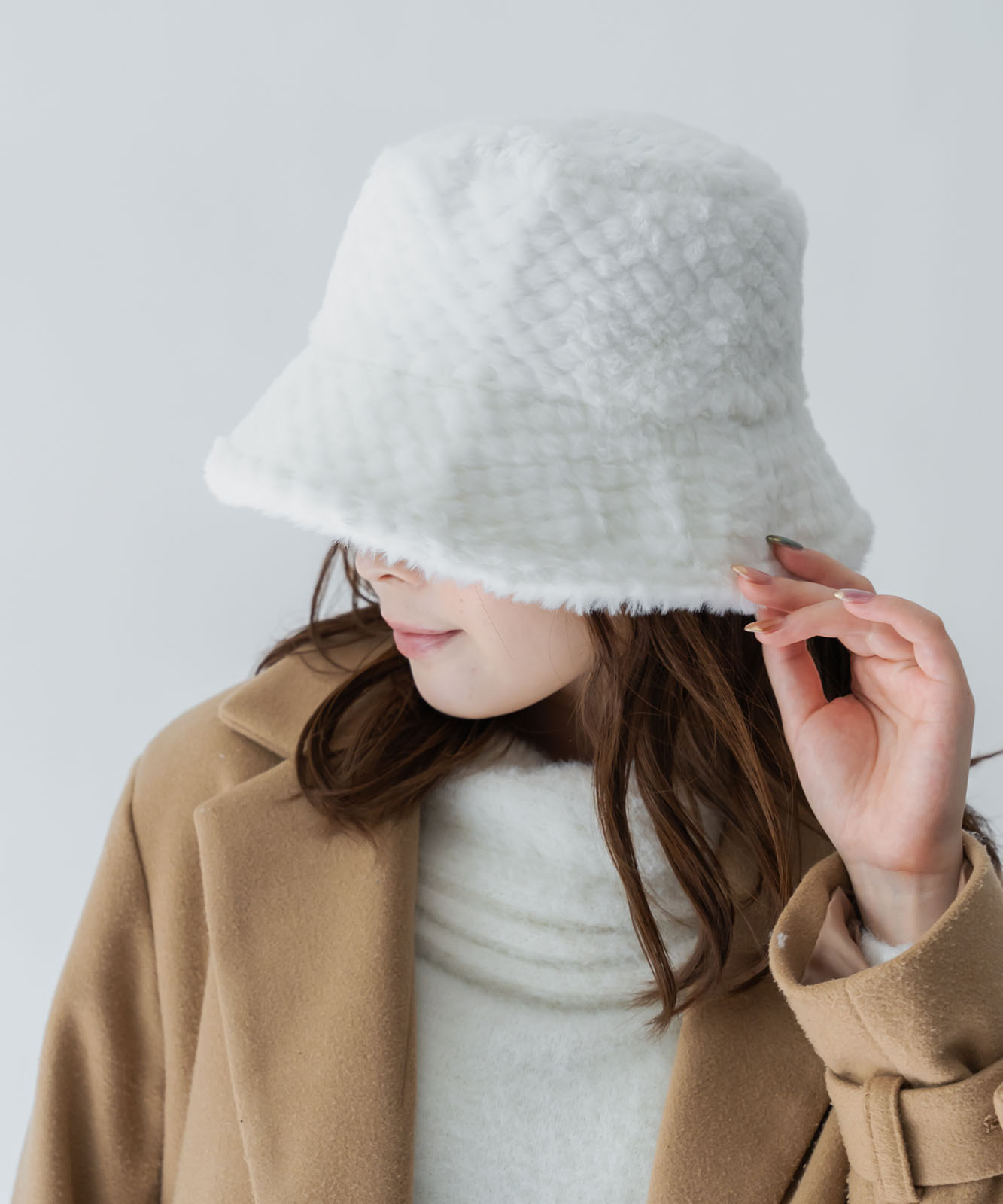 DEVICE select もこもこ ファー ボリューム バケットハット メンズ レディース 秋服 冬服