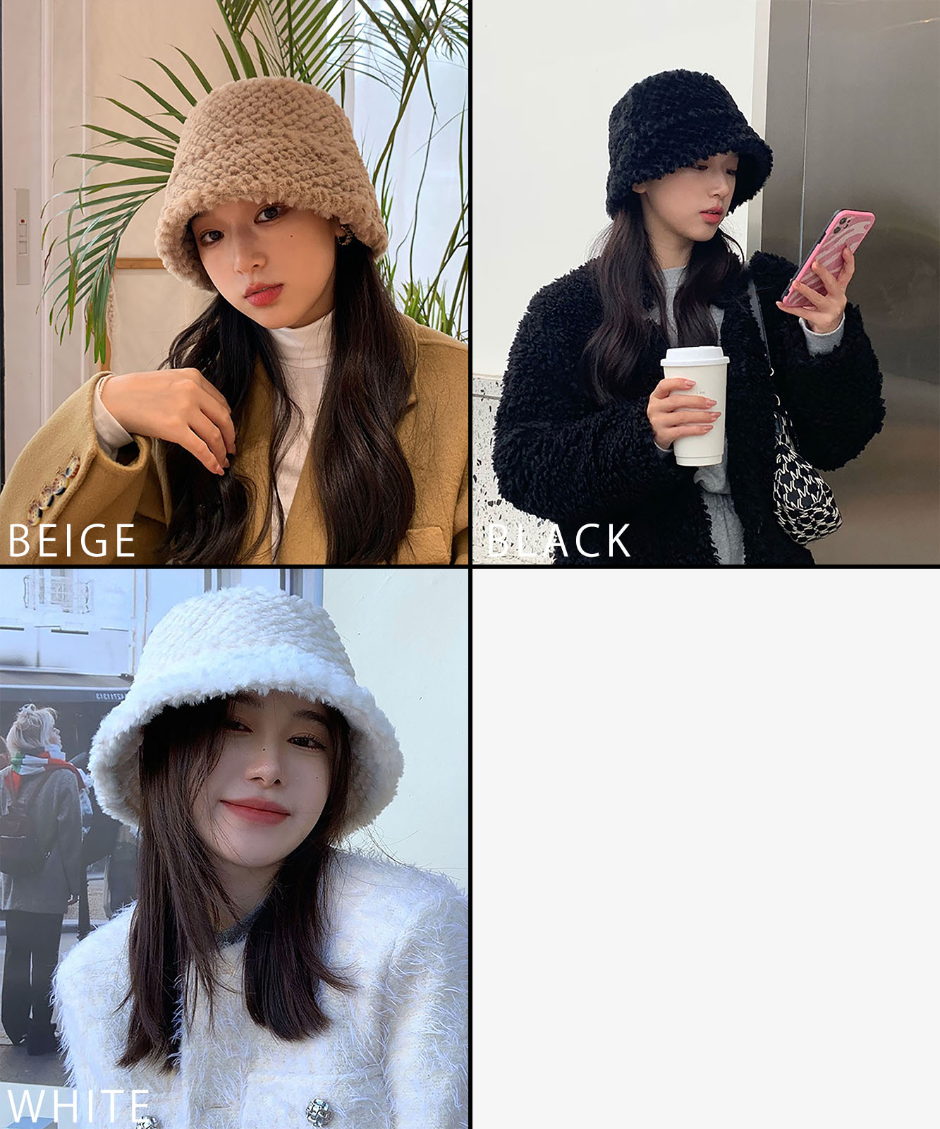 DEVICE select もこもこ ファー ボリューム バケットハット メンズ レディース 秋服 冬服