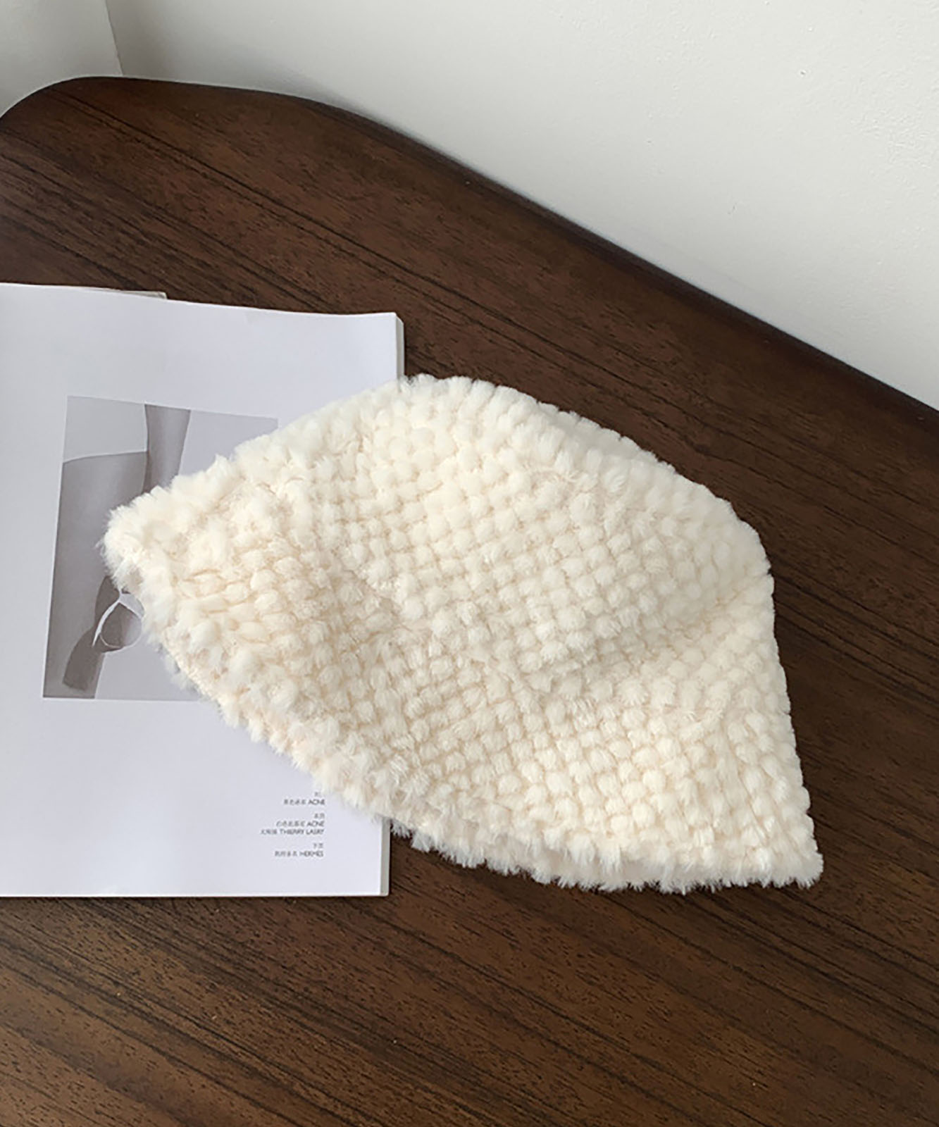 DEVICE select もこもこ ファー ボリューム バケットハット メンズ レディース 秋服 冬服