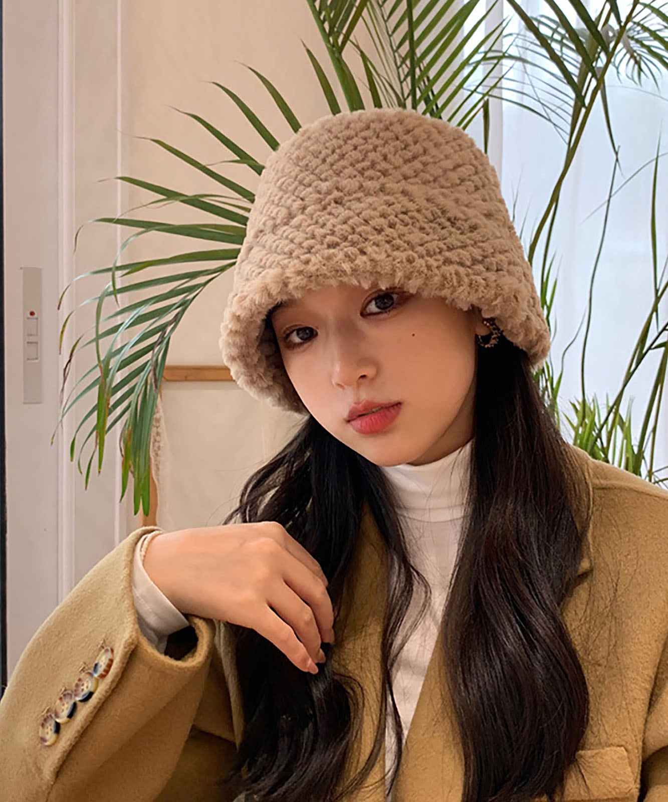 DEVICE select もこもこ ファー ボリューム バケットハット メンズ レディース 秋服 冬服