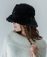 DEVICE select もこもこ ファー ボリューム バケットハット メンズ レディース 秋服 冬服