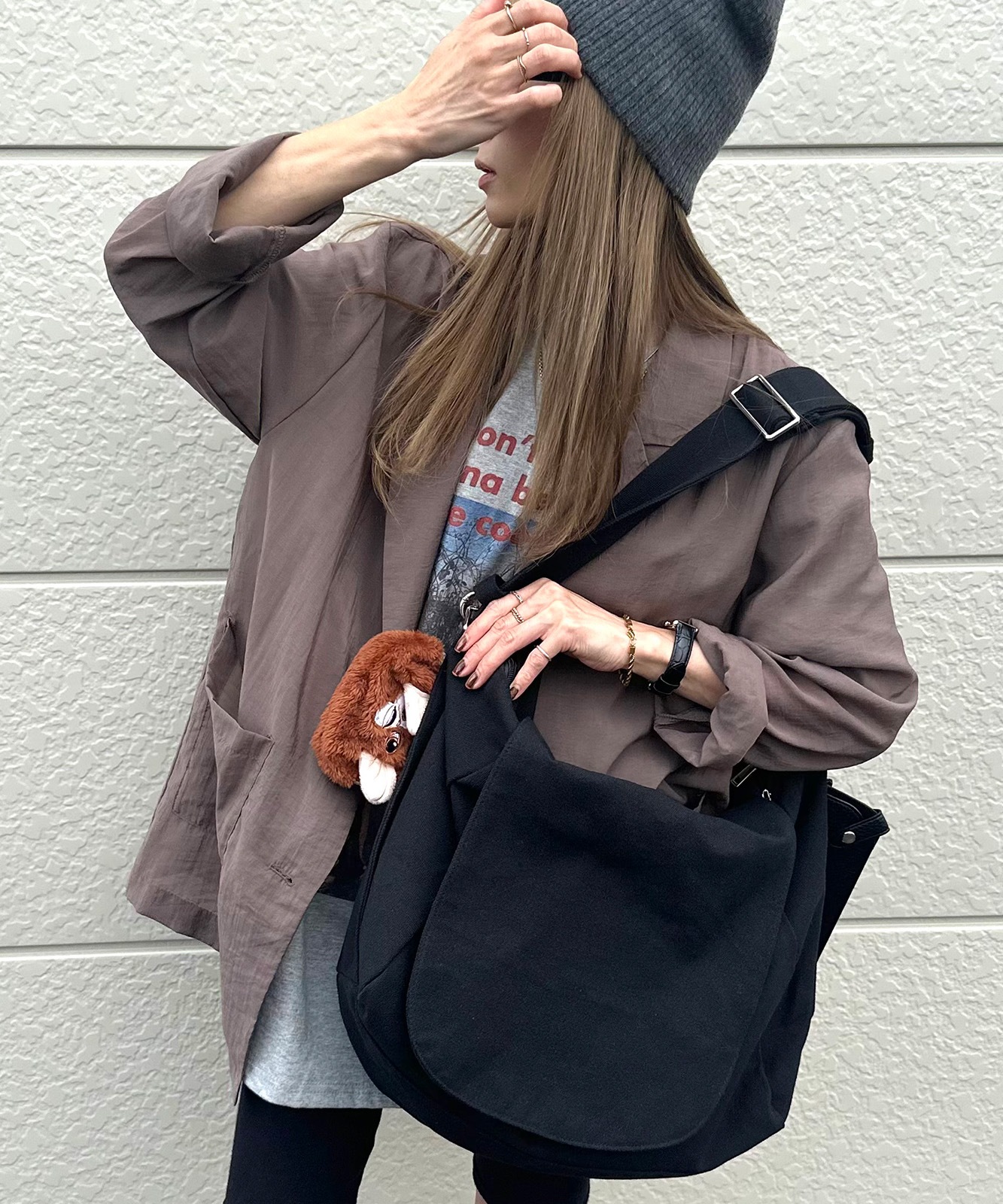 【 REAIMER 】 キャンバス 2WAY ショルダーバッグ レディース ボディバッグ メッセンジャーバッグ 大容量 A4 PC収納 通学 大きめ MSC26056