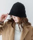DEVICE select フェルト風 シンプル ニット クローシュハット バケットハット ノームコア メンズ レディース 秋服 冬服
