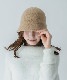 DEVICE select フェルト風 シンプル ニット クローシュハット バケットハット ノームコア メンズ レディース 秋服 冬服