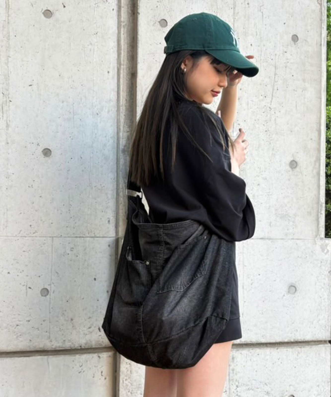 DEVICE ウォッシュ デニム ショルダーバッグ