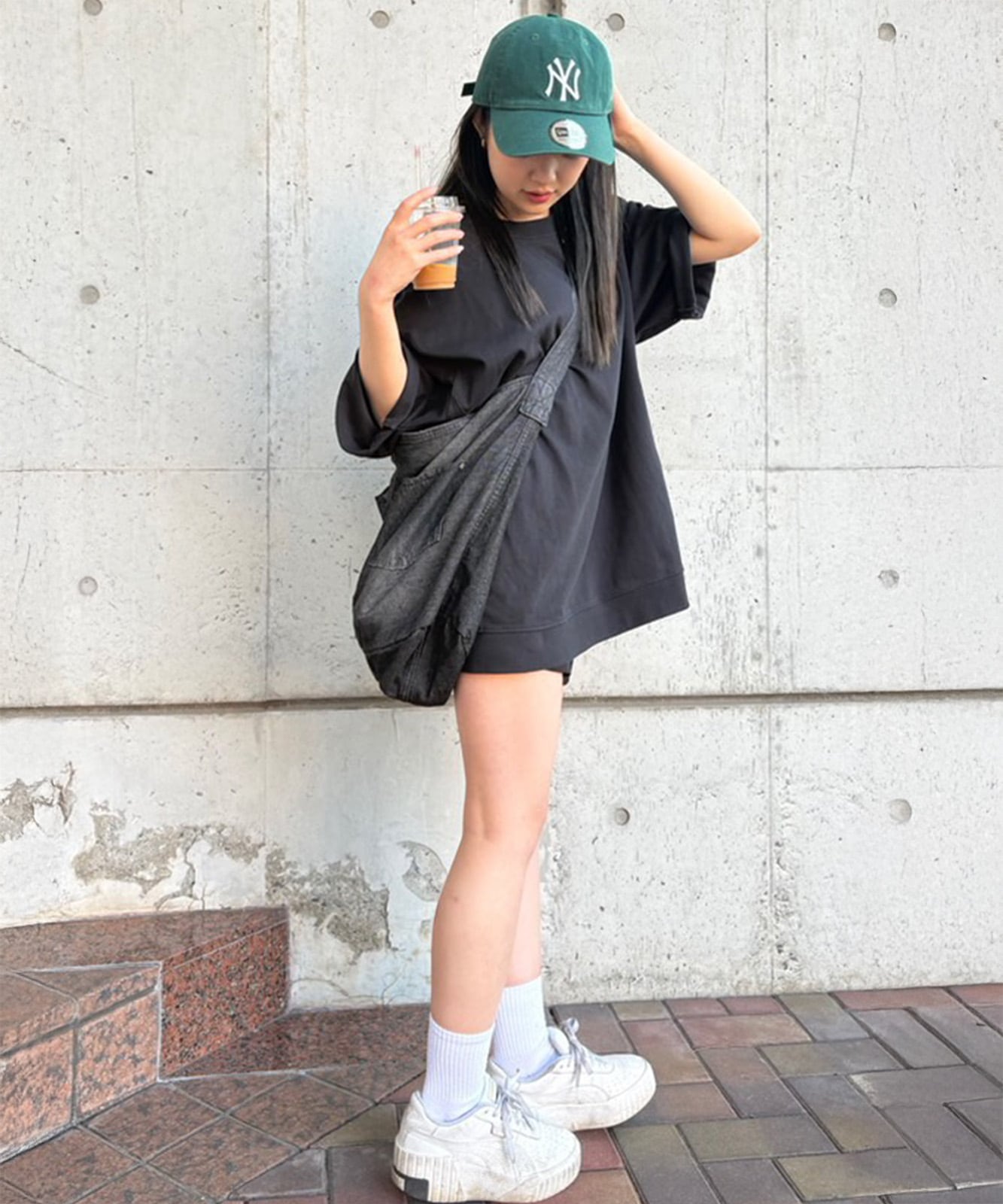 DEVICE ウォッシュ デニム ショルダーバッグ