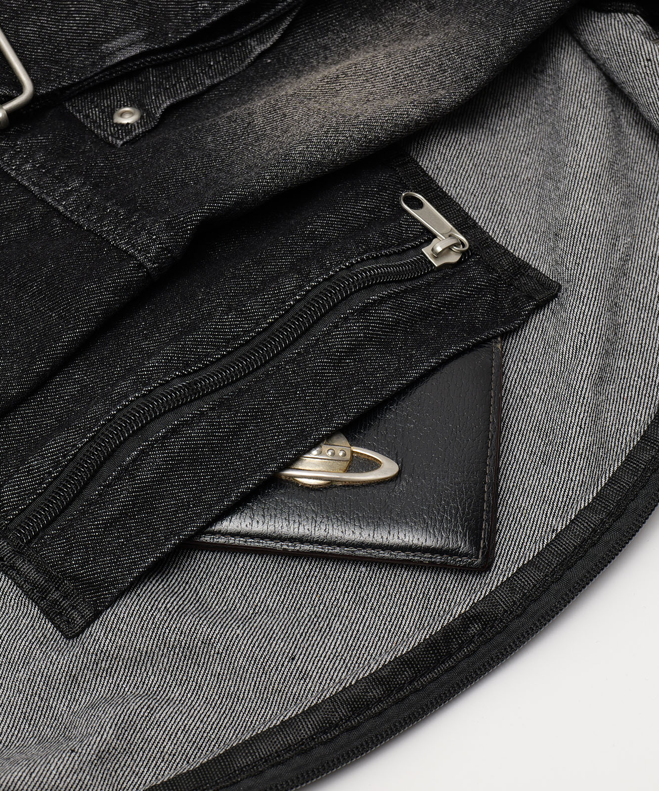 DEVICE ウォッシュ デニム ショルダーバッグ