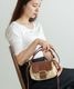 【 REAIMER 】 異素材 2WAY 巾着 ミニ ショルダーバッグ レディース フラップ 小さめ 軽量 斜めがけ ハンドバッグ 韓国 MSN25036