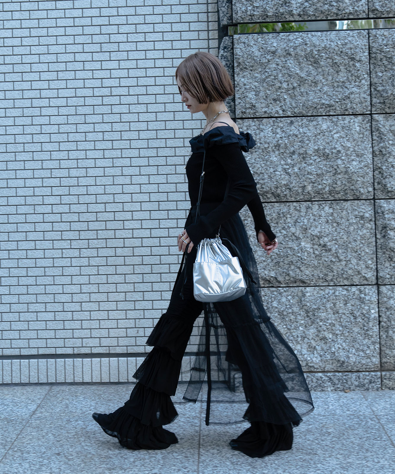 【インフルエンサーIMOKO×DEVICEコラボ】 Rename 3way シャイニー巾着 トート ショルダーバッグ ノームコア メンズ レディース