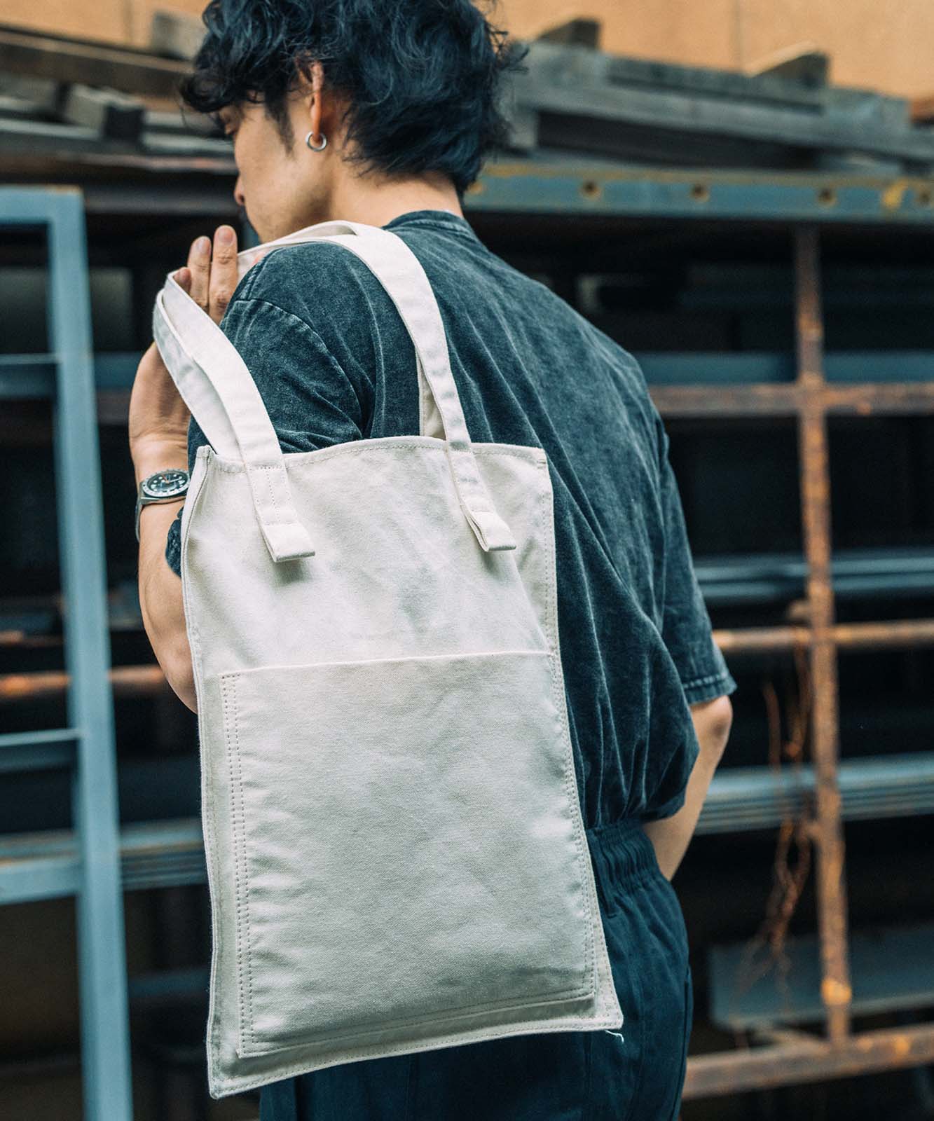 DEVICE+ シャープデザイン キャンバス トートバッグ