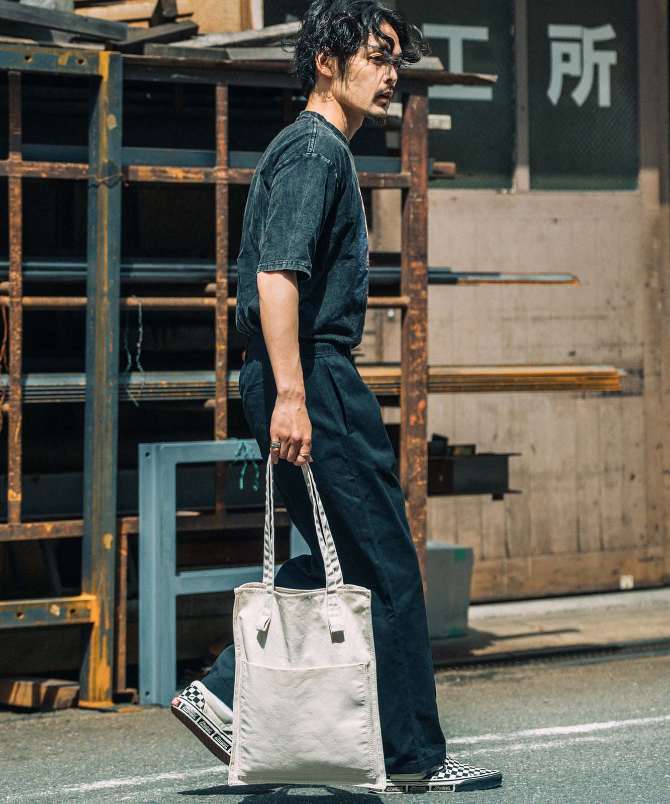 DEVICE+ シャープデザイン キャンバス トートバッグ