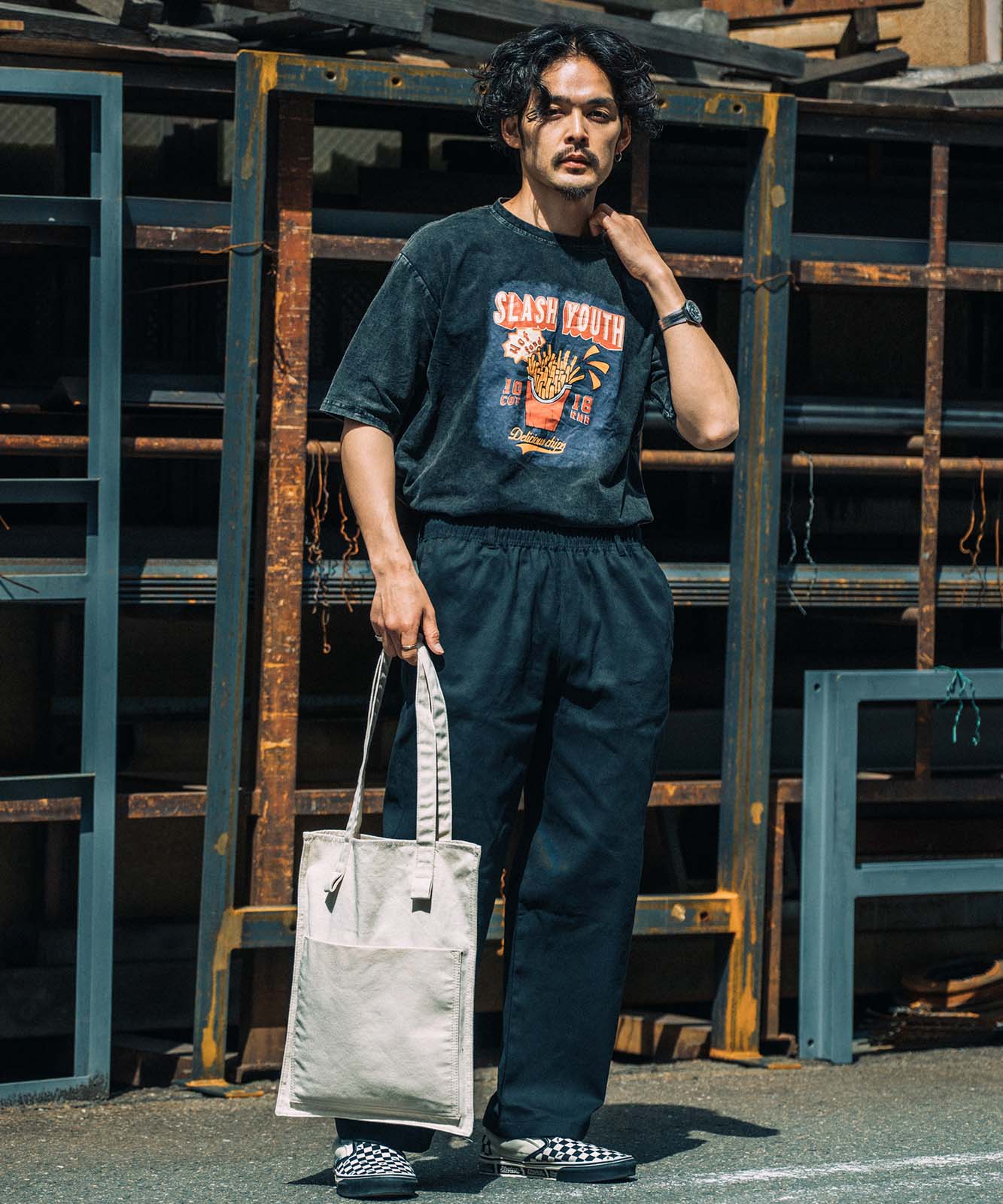 DEVICE+ シャープデザイン キャンバス トートバッグ