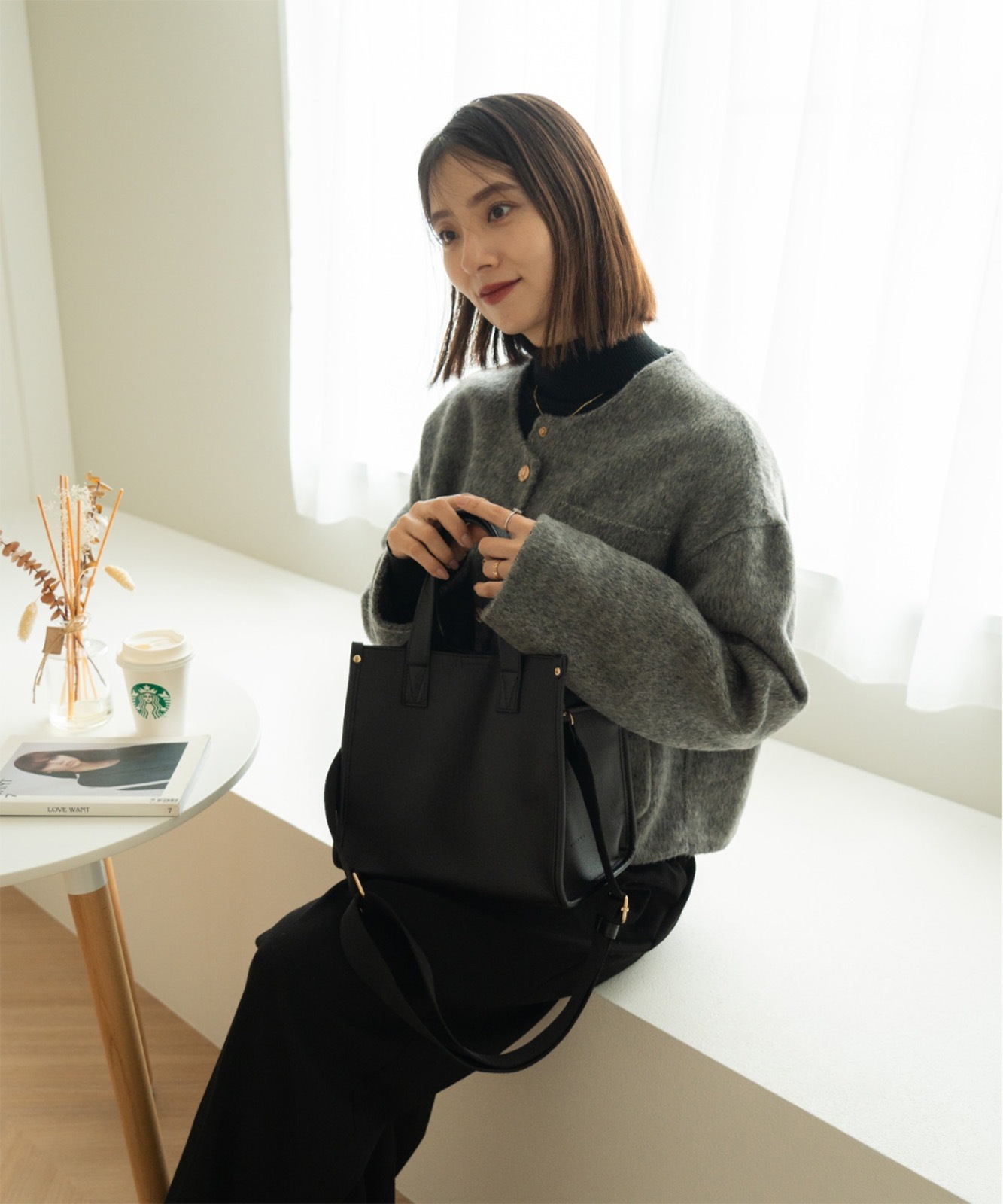 【 Rename 】 スクエア ミニ ボックス トートバッグ 本革 レザー レディース メンズ ユニセックス おしゃれ 高見え 上品 通勤 カジュアル 大人 女性 学生 RTL24010