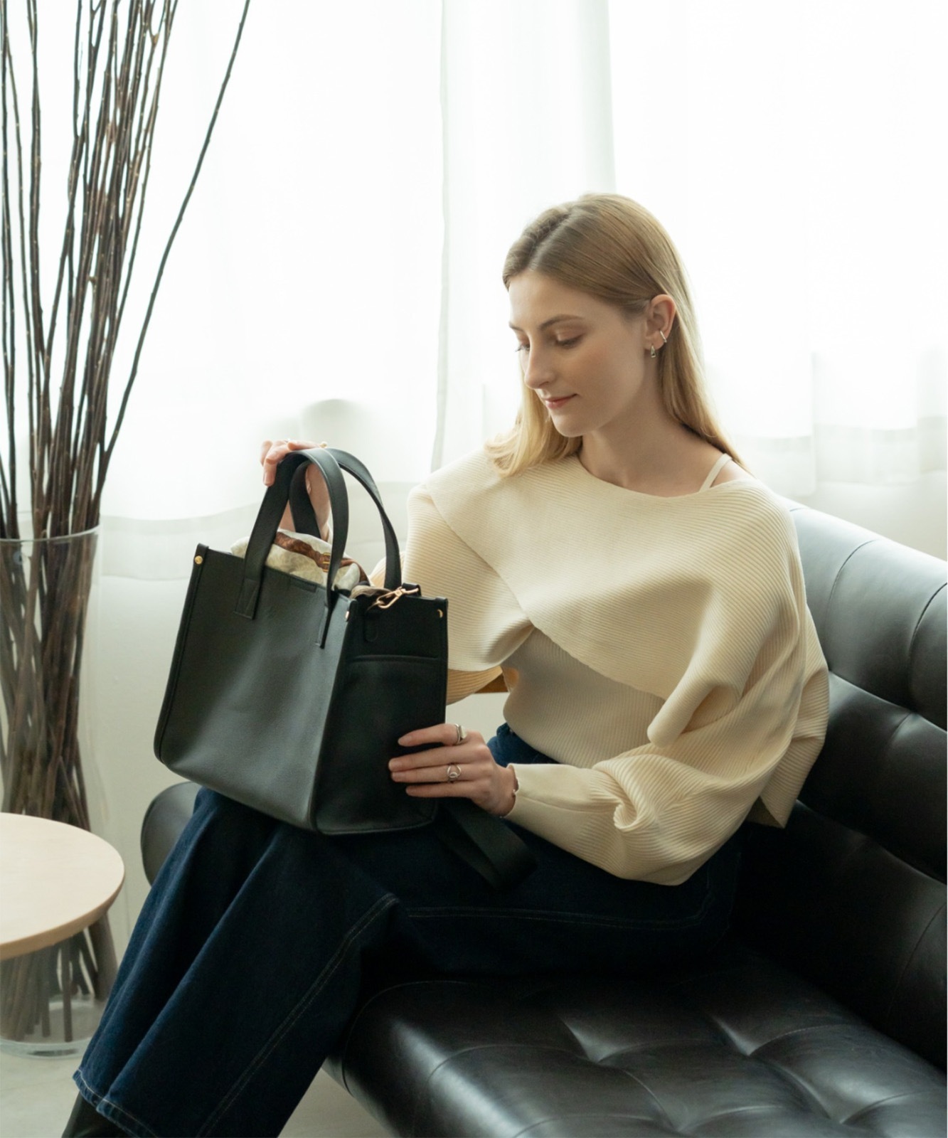 Rename 】 スクエア ミニ ボックス トートバッグ 本革 レザー