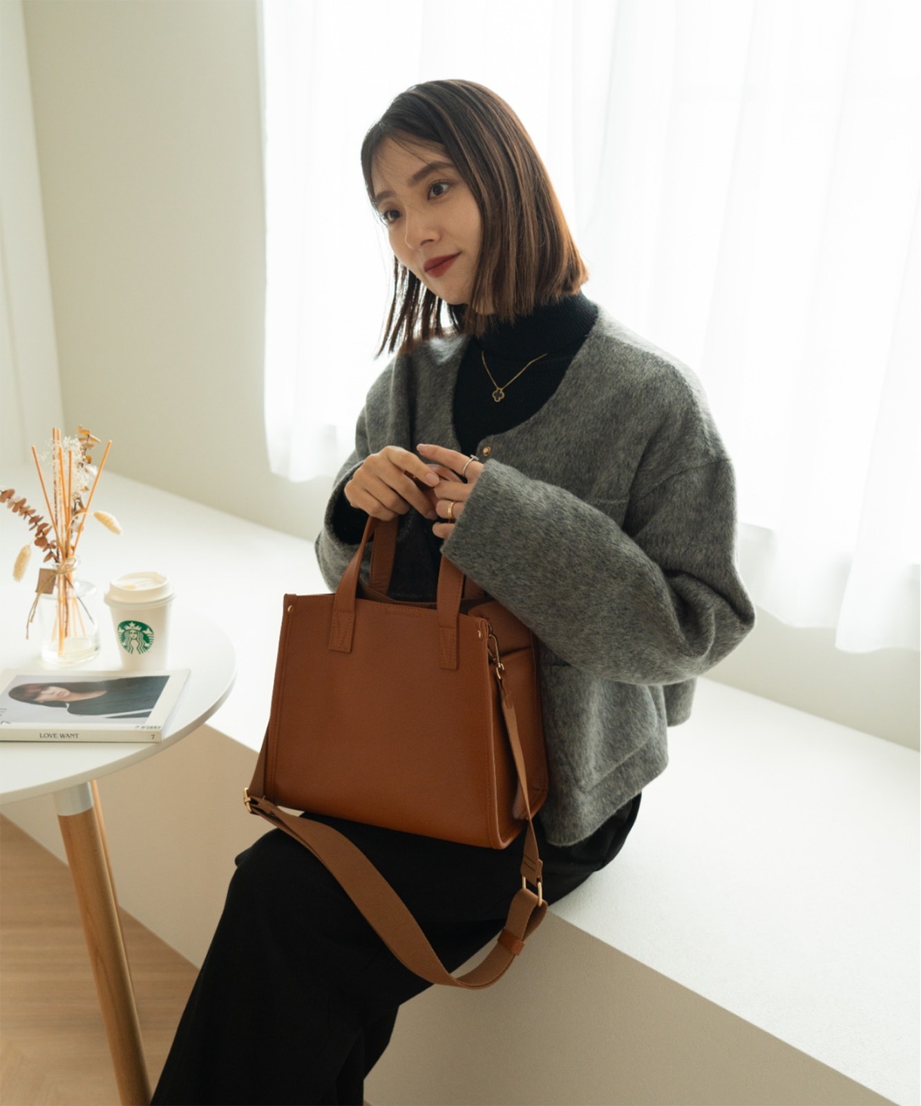 【 Rename 】 スクエア ミニ ボックス トートバッグ 本革 レザー レディース メンズ ユニセックス おしゃれ 高見え 上品 通勤 カジュアル 大人 女性 学生 RTL24010