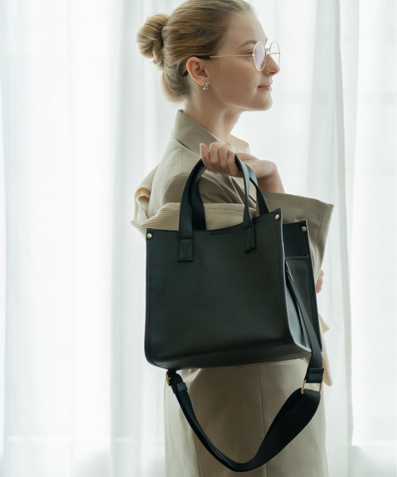 Rename 】 スクエア ミニ ボックス トートバッグ 本革 レザー