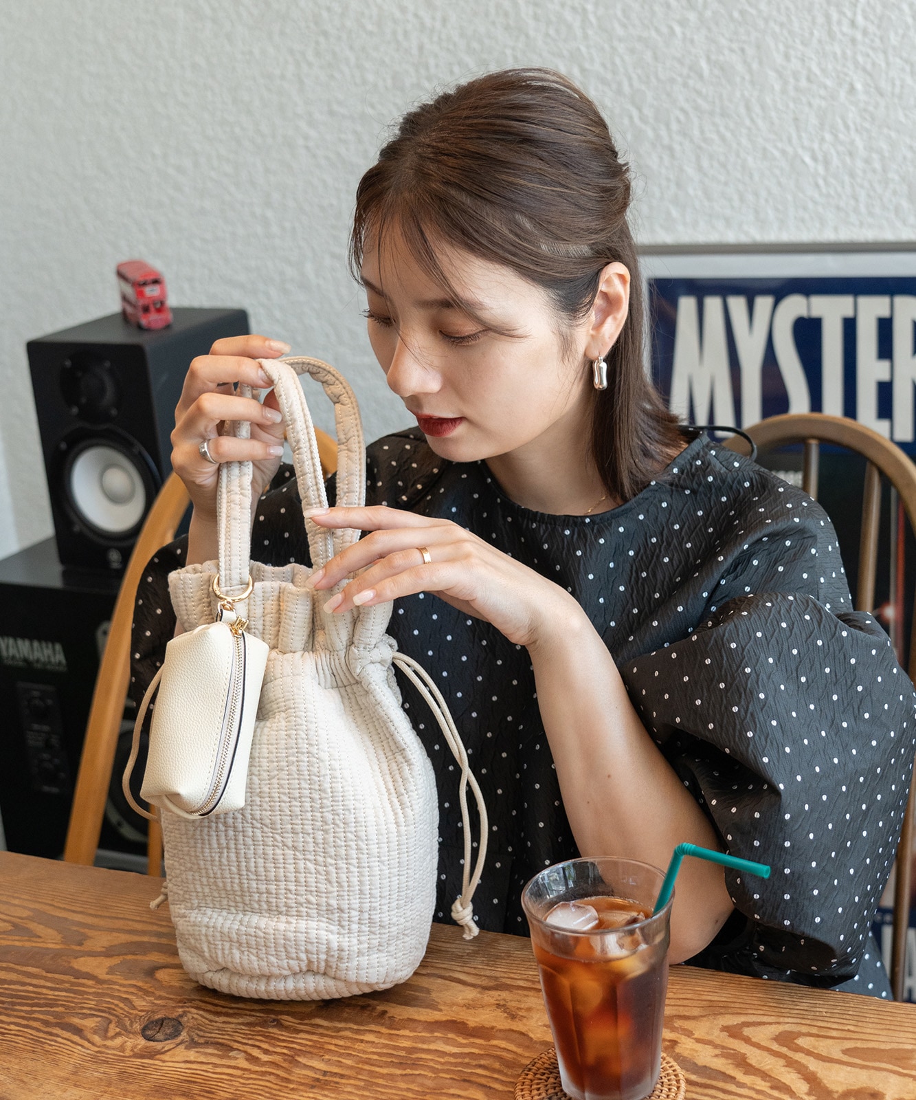 Rename ヌビ ミニ巾着バッグ ミニバッグ ハンドバッグ 丸洗いOK メンズ レディース