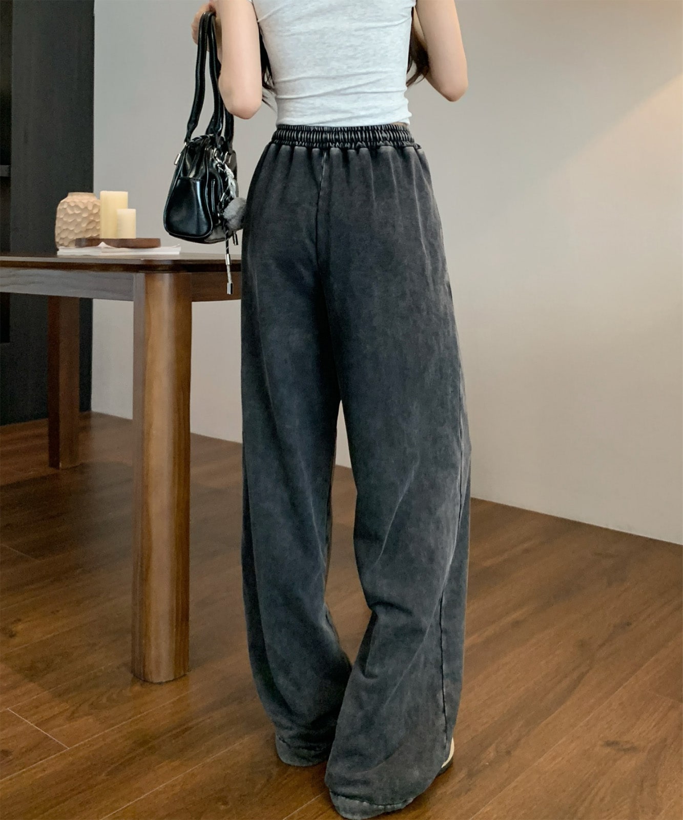 ピグメント ワイド イージー ルーズ スウェット パンツ メンズ レディース