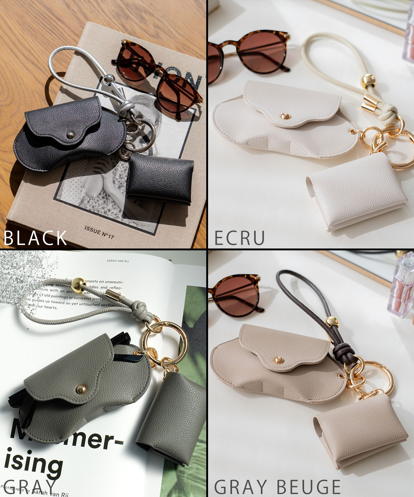 REAIMER 】 3点セット マルチチャーム バッグチャーム メガネケース