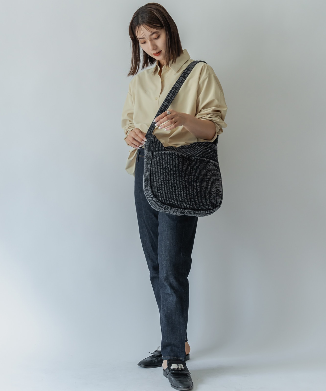 Rename  ヌビショルダーバッグ マザーズバッグ 斜めがけバッグ 丸洗いOK メンズ レディース