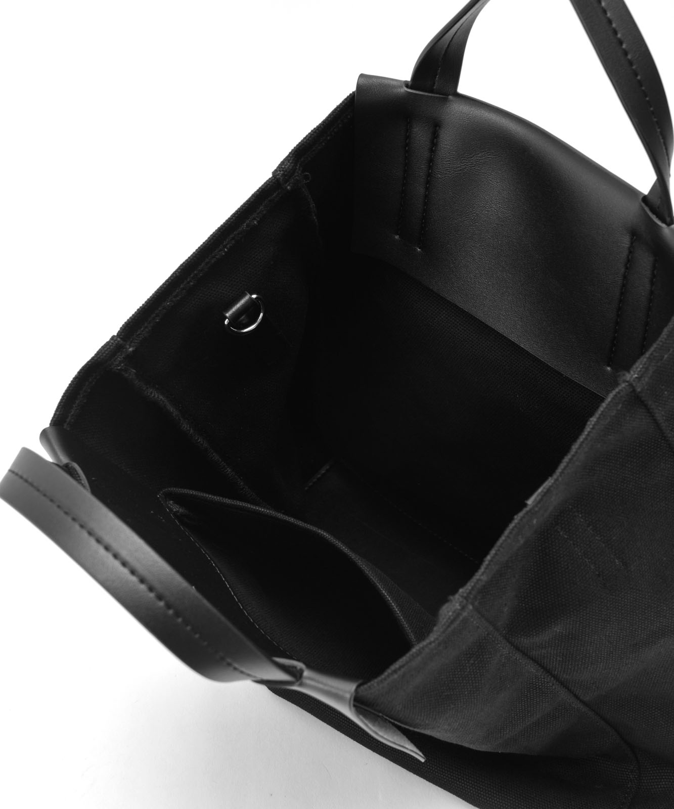 DEVICE＋ ヴィーガンレザーパネル 2WAY キャンバス トート ショルダーバッグ