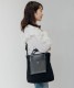 DEVICE＋ ヴィーガンレザーパネル 2WAY キャンバス トート ショルダーバッグ