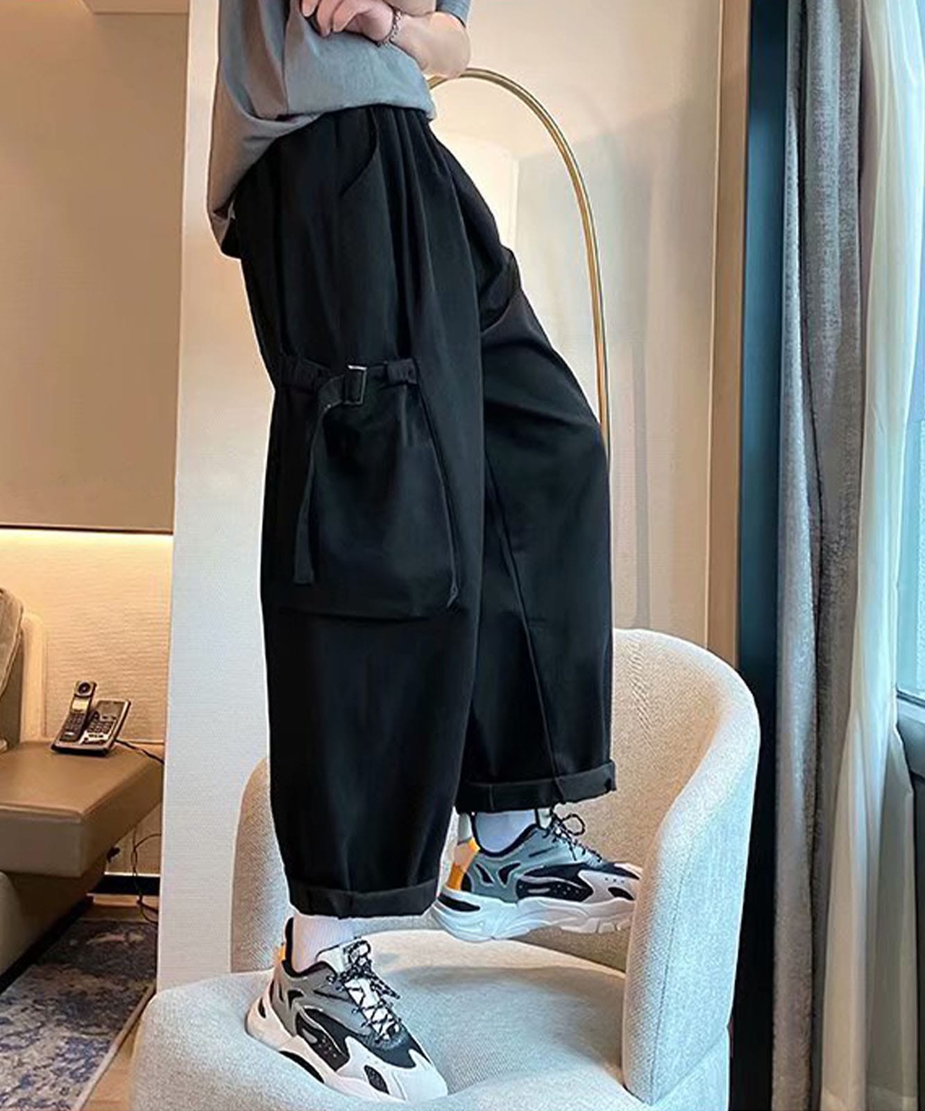 【訳あり】 select DEVICE ストリートスタイル メンズ バルーンカーゴパンツ パンツ