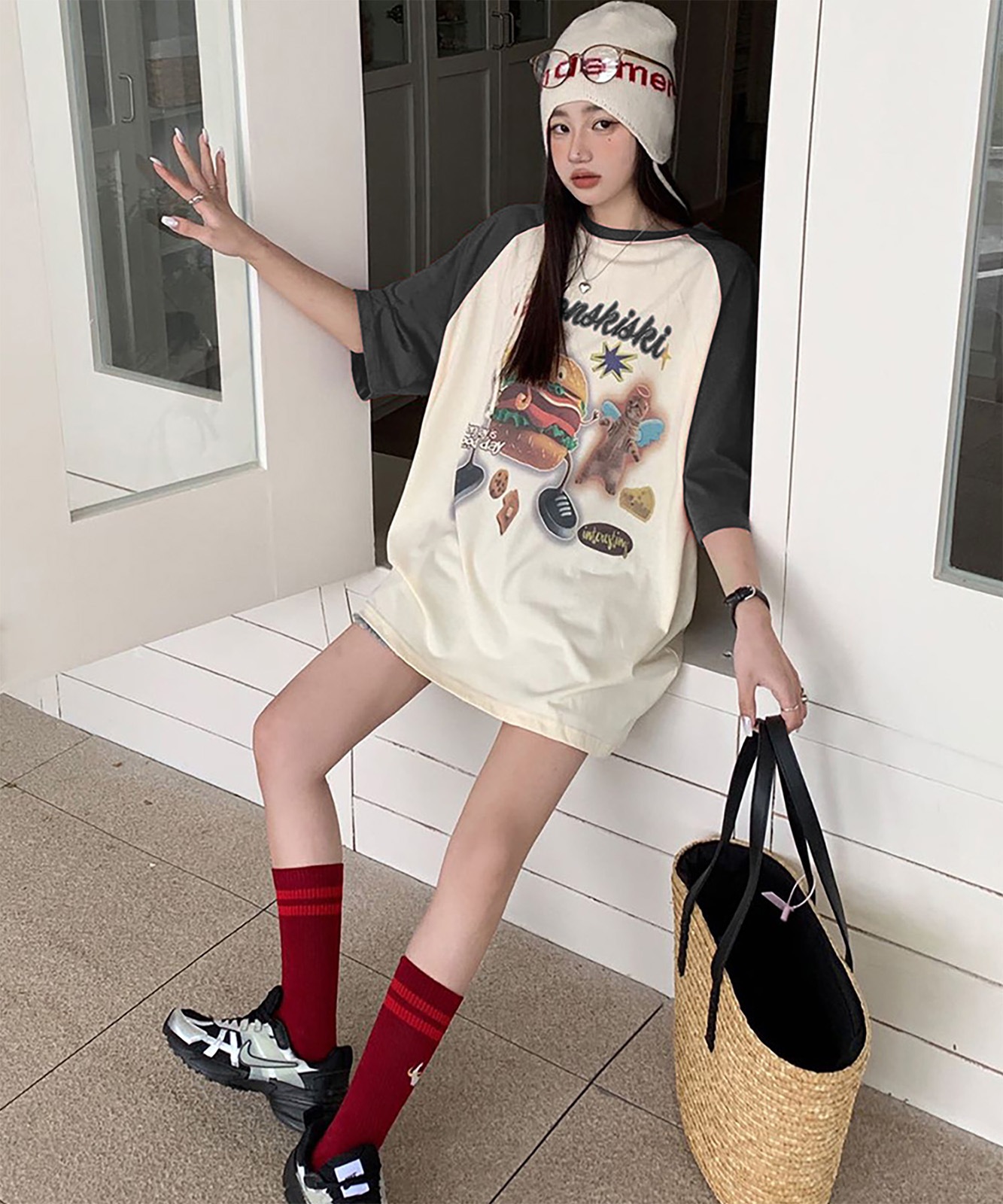 DEVICE select グラフィック ジャンキープリント 半袖Tシャツ メンズ レディース