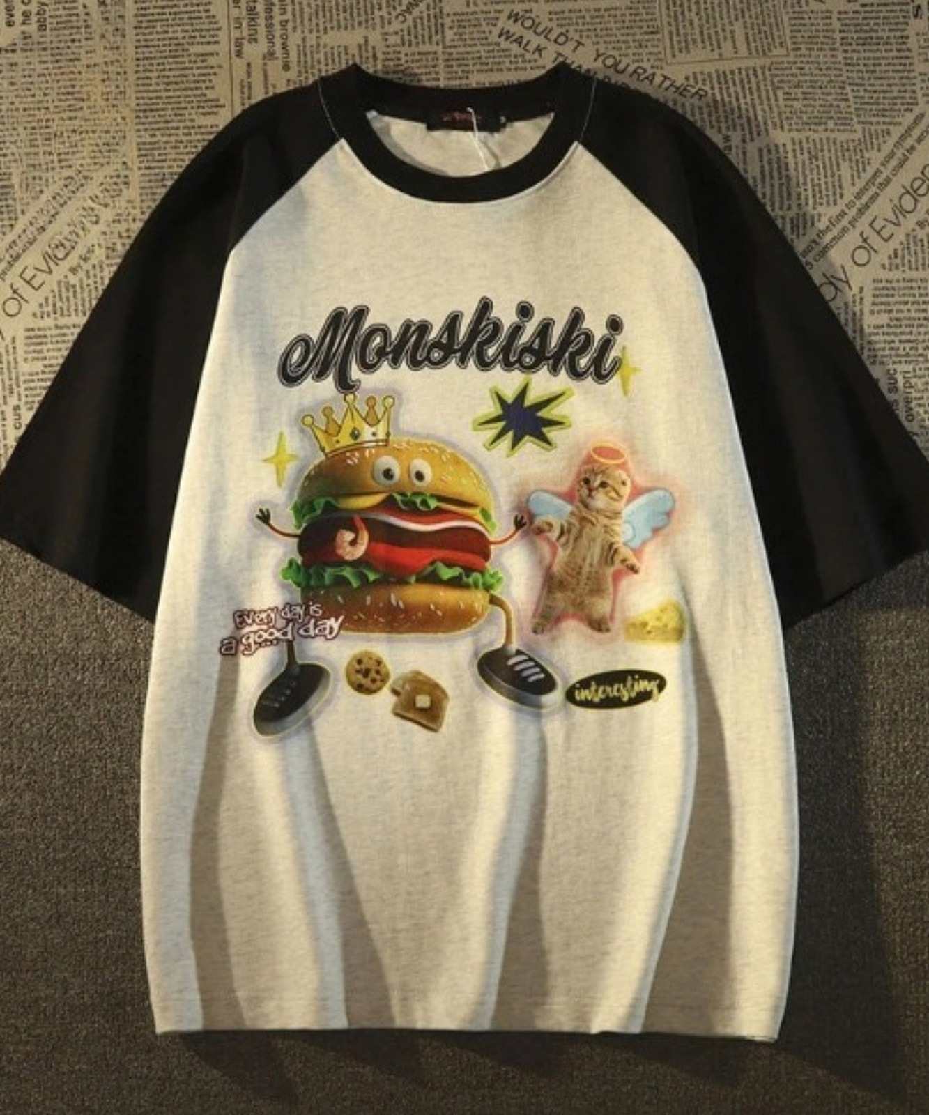 DEVICE select グラフィック ジャンキープリント 半袖Tシャツ メンズ レディース