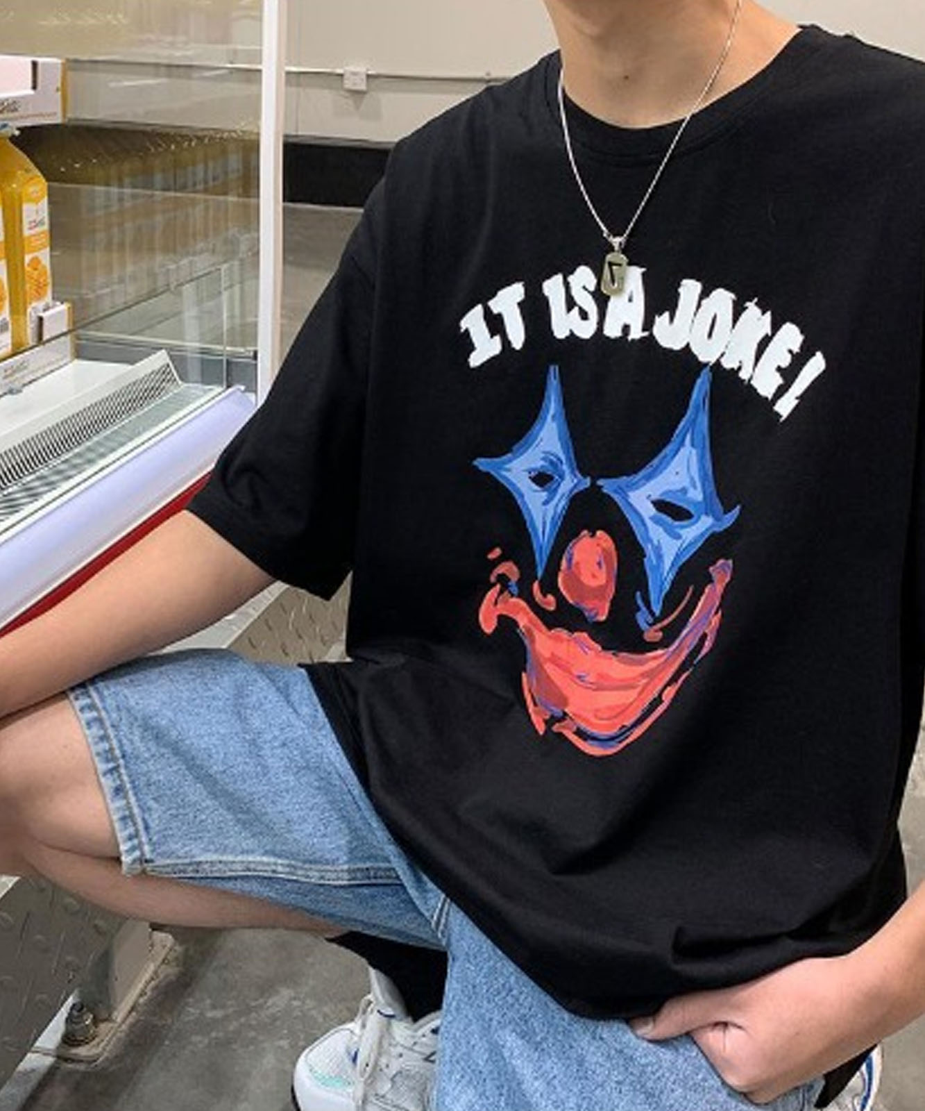 DEVICE select ピエロプリント Tシャツ メンズ レディース TA228