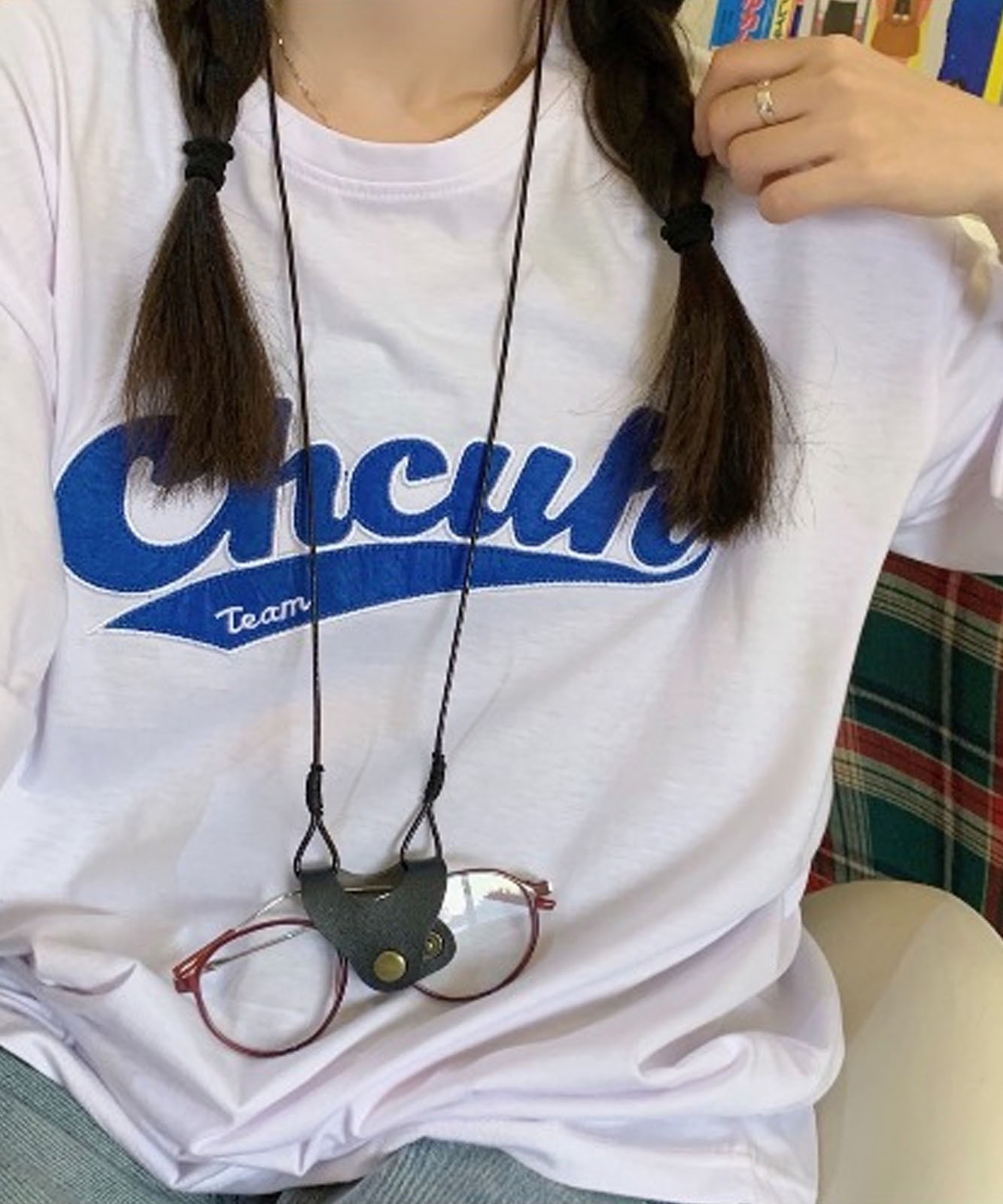 DEVICE select 韓国風 ビッグシルエット カレッジロゴ 刺繍Tシャツ メンズ レディース ユニセックス