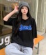 DEVICE select 韓国風 ビッグシルエット カレッジロゴ 刺繍Tシャツ メンズ レディース ユニセックス