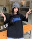 DEVICE select 韓国風 ビッグシルエット カレッジロゴ 刺繍Tシャツ メンズ レディース ユニセックス