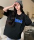 DEVICE select 韓国風 ビッグシルエット カレッジロゴ 刺繍Tシャツ メンズ レディース ユニセックス