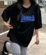DEVICE select 韓国風 ビッグシルエット カレッジロゴ 刺繍Tシャツ メンズ レディース ユニセックス