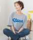 DEVICE select 韓国風 ビッグシルエット カレッジロゴ 刺繍Tシャツ メンズ レディース ユニセックス