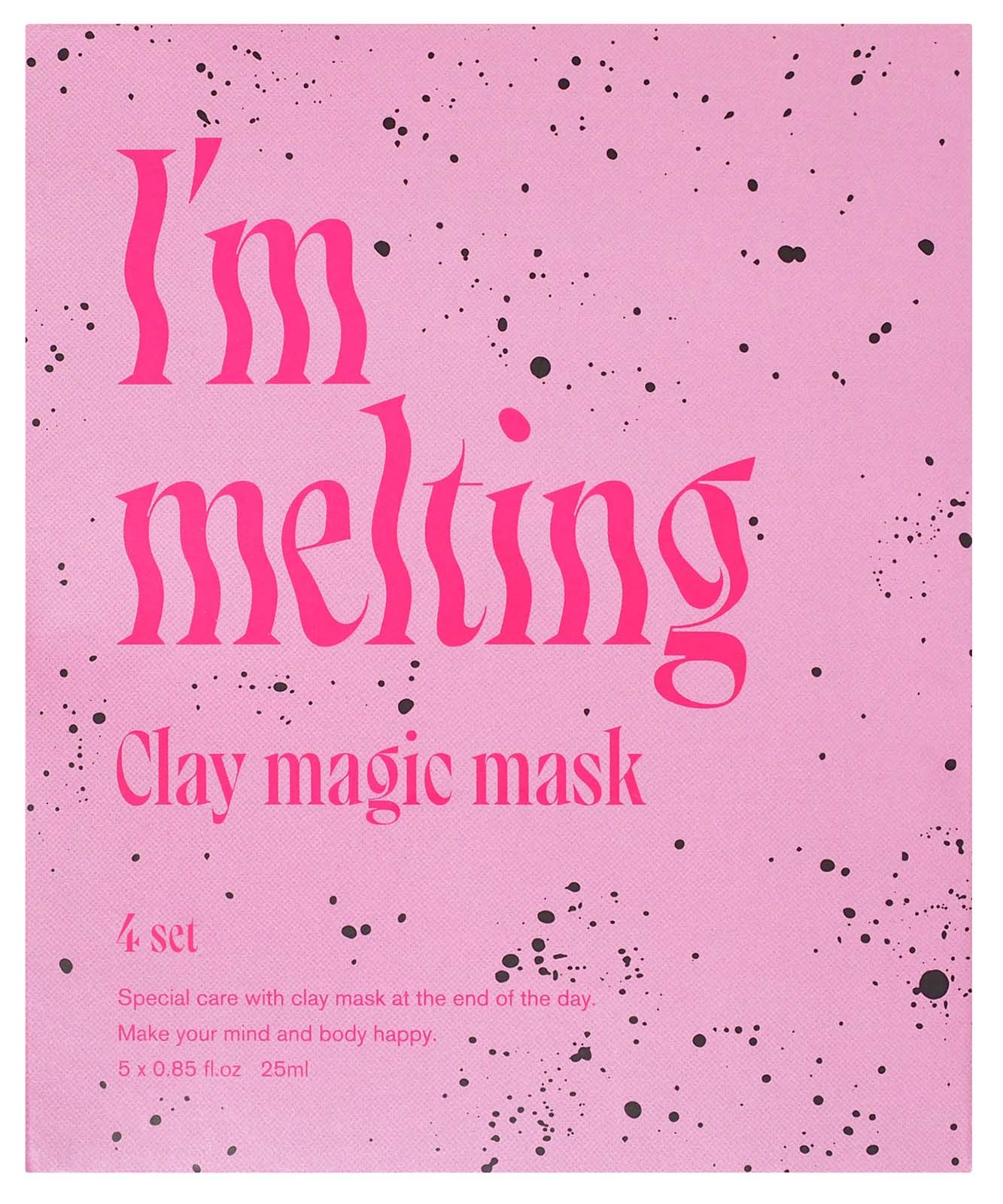 【4枚セット】 I'm melting Clay magic mask （アイムメルティング クレイマジックマスク） メンズ レディース ユニセックス おしゃれ 大容量 軽量 通学 通勤 韓国ストリート MN01S