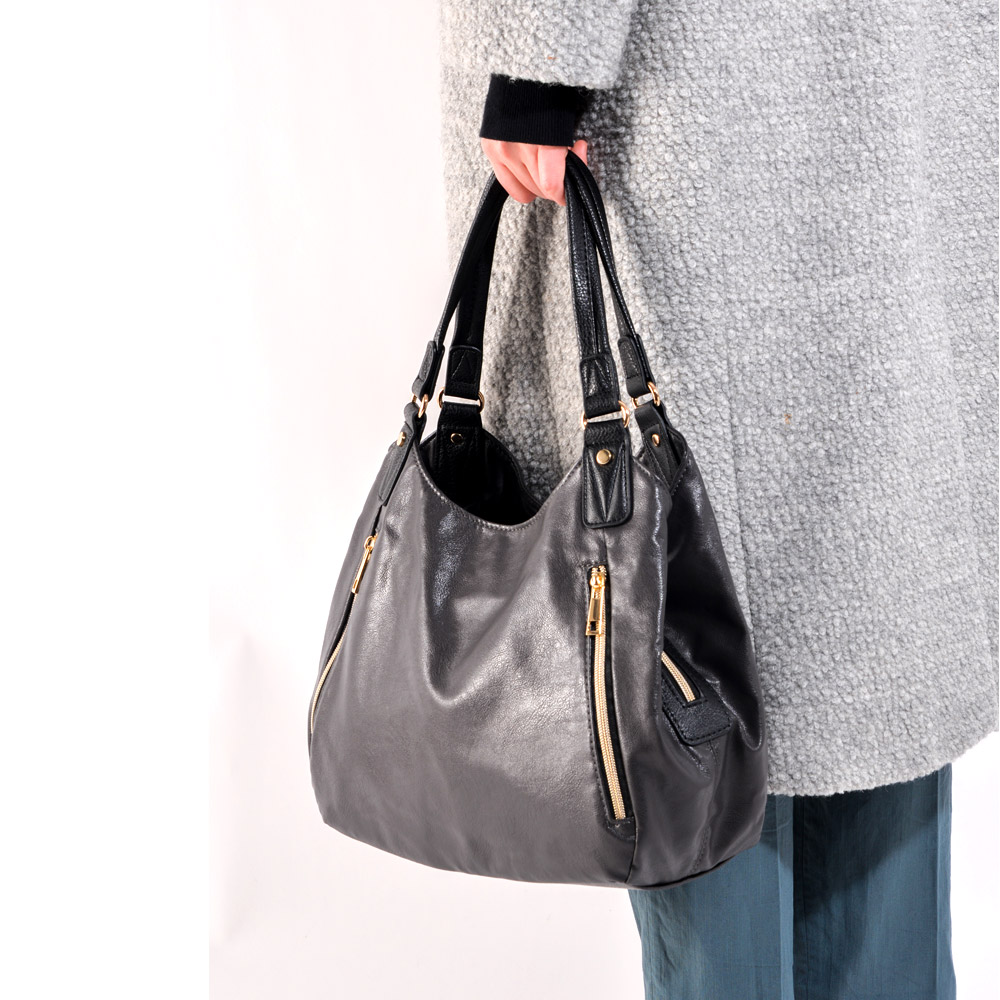 Rename ゴールドファスナー ミニ トートバッグ