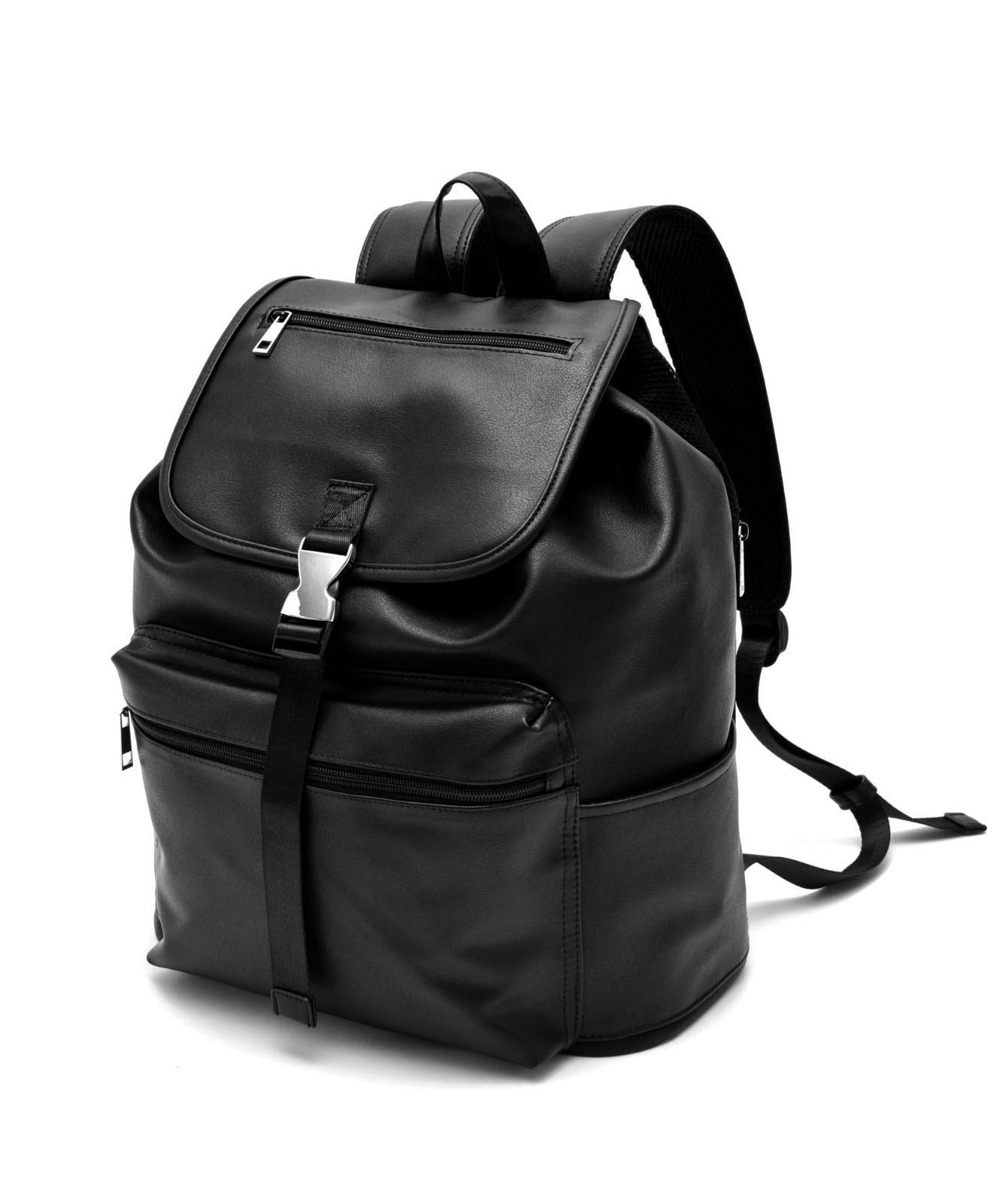 Rename フェイクレザー  ギャザーデザイン バックパック