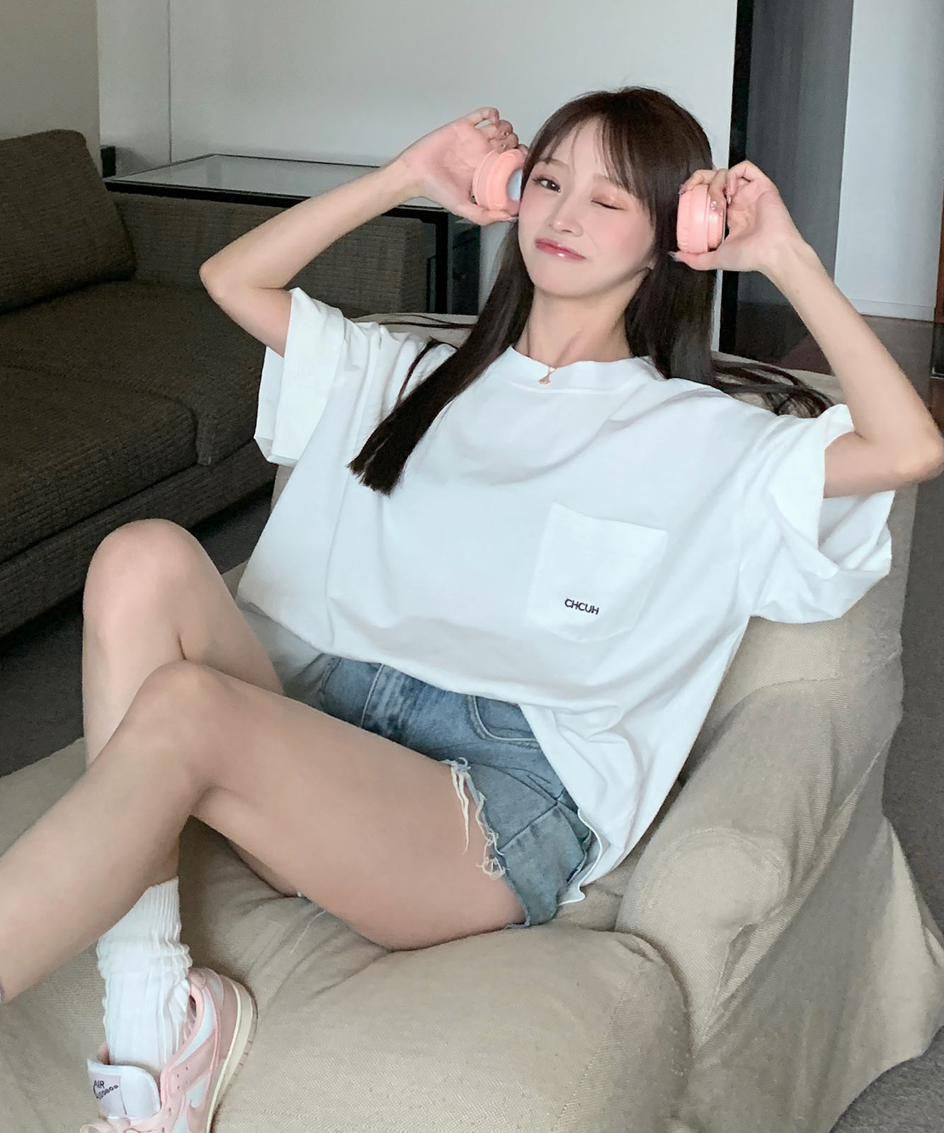 DEVICE select オーバーサイズ ポケット刺繍 コットン 半袖 Tシャツ メンズ レディース ユニセックス