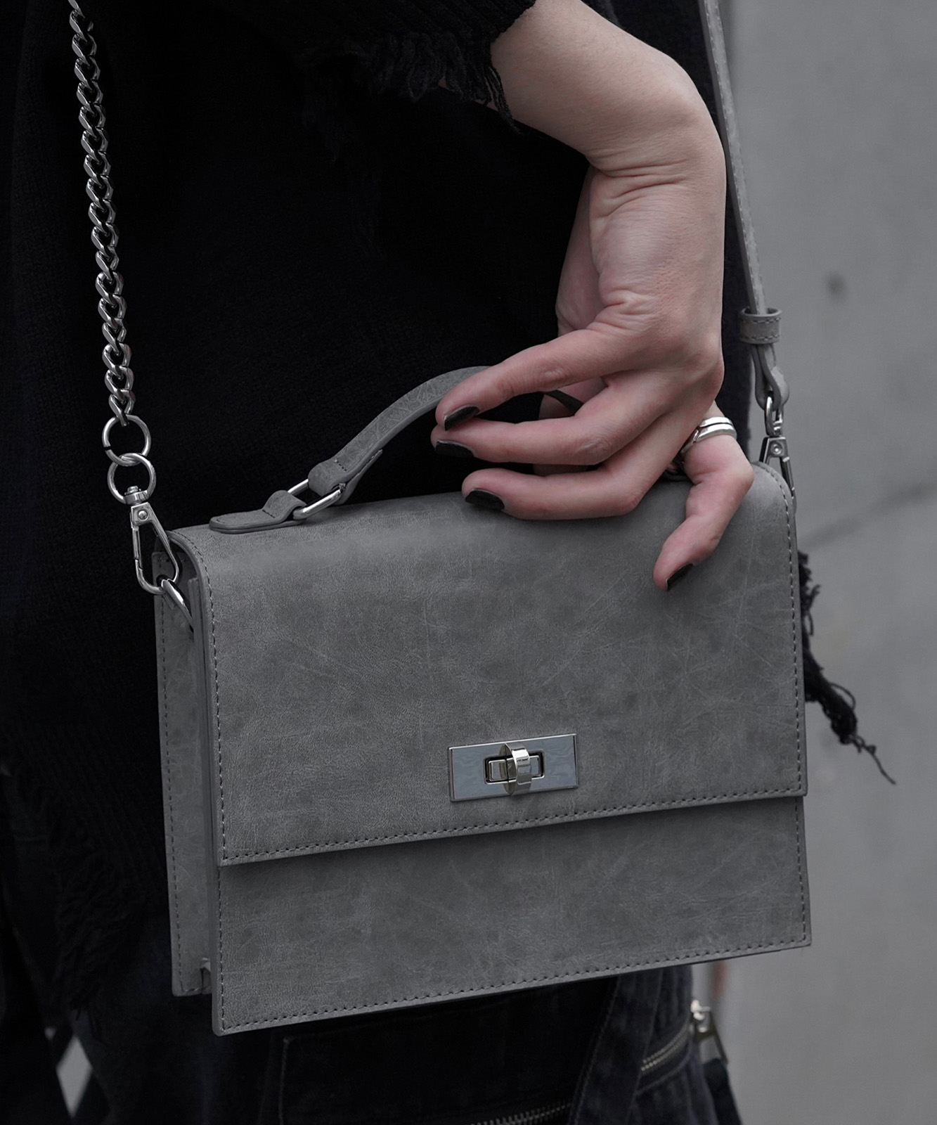 【 DEVICE × ユウコラボ 】 Rename メタル スクエア 2wayトート ショルダーバッグ ノームコア メンズ レディース